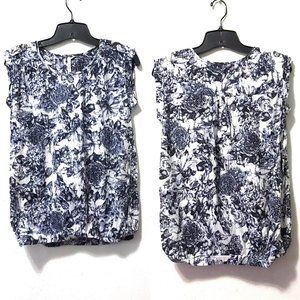 L.O.V. Floral Print Short Sleeve Blouse